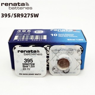 Pin đồng hồ Thụy Sỹ RENATA 395 / SR927SW silver bạc Made in Swiss (Loại tốt - Giá 1 viên)