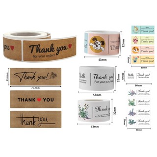 CUỘN TEM CẢM ƠN - nhãn dán THANK YOU, tem niêm phong chữ nhật đủ mẫu cực đẹp, thiết kế sang trọng