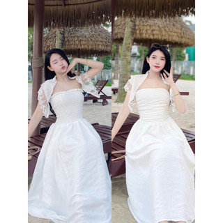 Đầm cup ngực chân váy maxi dáng dài [V03]