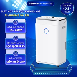 Máy hút ẩm lọc không khí 50m2 FujiHome DH20W kết nối WIFI công nghệ Nhật Bản, ionzer lọc sạch không khí