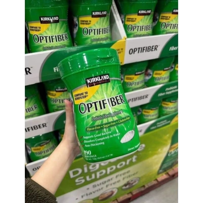 (Date T11/2027) Bột Hòa Tan Bổ Sung Chất Xơ Optifiber Kirkland 760g của Mỹ