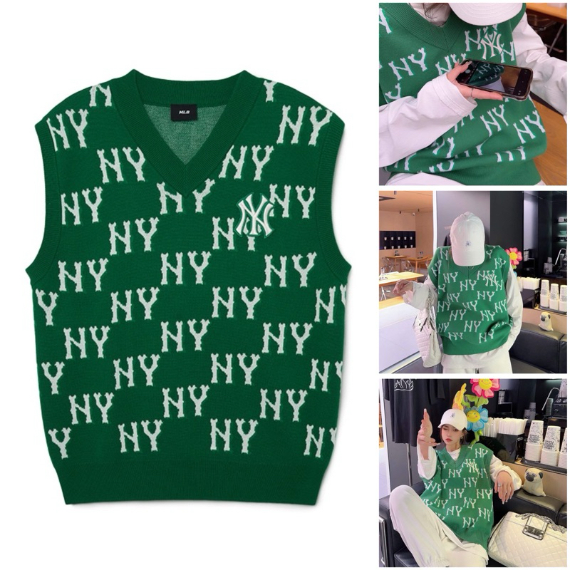 Áo gile MLB ss2023 hoạ tiết full logo- fullbox tag mác aut