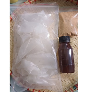 50g bánh tráng+100g sốt tắt+túi muối nhuyễn,bánh tráng phơi sương