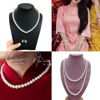Vòng cổ hạt trai nhân tạo chất đẹp, mặc áo dài, đầm váy , dự tiệc sang trọng