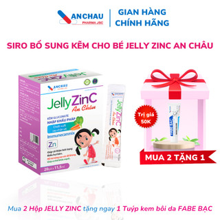  Siro kẽm Jelly ZinC bổ sung kẽm gluconate hữu cơ cho trẻ 2 tuổi biếng ăn tăng đề kháng vị dưa gang - Dược An Châu 