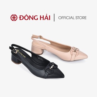 Giày cao gót đông hải bít mũi slingback gót vuông 5cm - g7727