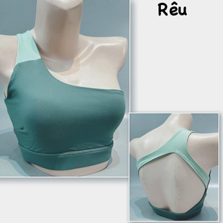 Áo Bra Thể Thao Nữ Lệch Vai Phối Màu Tập Gym, Yoga, Aerobic