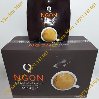 Thùng cà phê sữa Ngon Trần Quang 10 bịch 1.2Kg (60 gói nhỏ 20g) Coffee Cafe