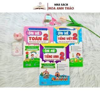 Sách - Bài Tập Ôn Hè Toán - Tiếng Việt và Tiếng Anh 2 - Dành cho học sinh lớp 2 lên 3 Sách có video bài giảng(Bộ 3 cuốn)