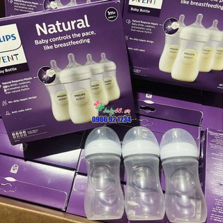 Bình sữa philip avent natural cao cấp 60ml, 125ml, 260ml, 330ml