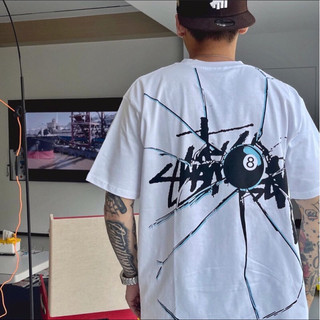 Áo Thun Stu-ssy 8ball Nhện cotton 2 chiều hottrend 2024 vải 100% cotton - hàng full bọc tag