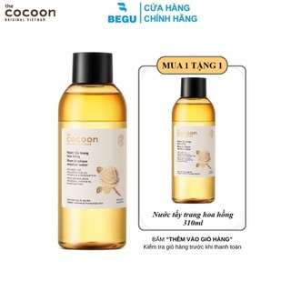 [MUA 1 TẶNG 1] Nước tẩy trang hoa hồng Cocoon tẩy sạch makeup & cấp ẩm 310ml (Quà Tặng Tự Thêm Vào Đơn Hàng)