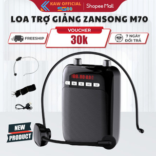 Máy trợ giảng cho giáo viên Zansong M70, kèm mic cài đầu không dây, nhỏ gọn pin bền, công suất lớn15W,Hàng chính hãng
