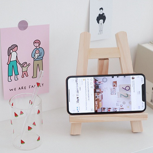 Giá đỡ điện thoại bằng gỗ độc đáo - Kệ để điện thoại, ipad, kệ gỗ để bàn decor trang trí để tranh ản