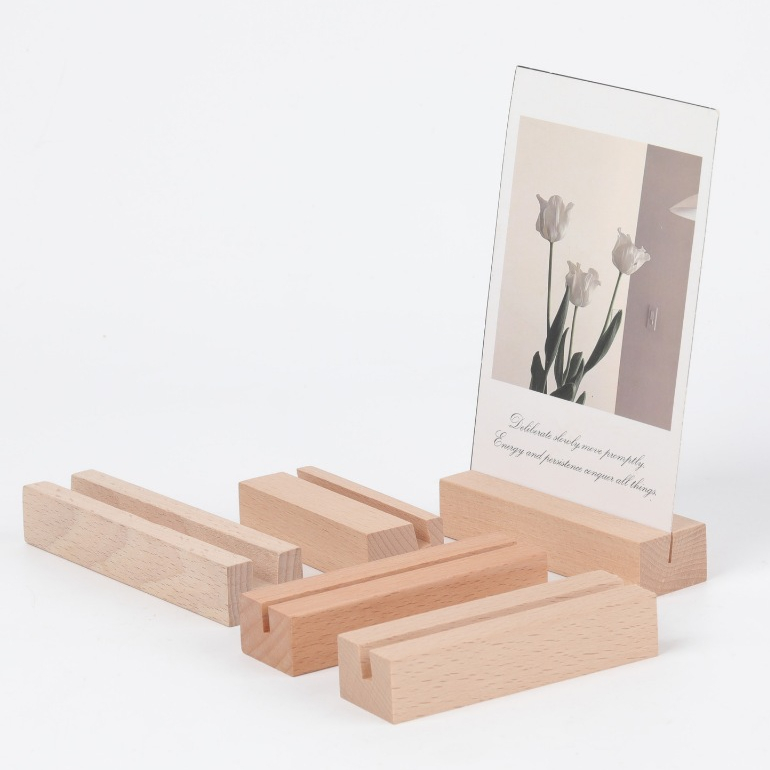 Đế để tranh ảnh, để lịch để bàn trang trí bàn làm việc, bàn học bằng gỗ Thông - Đế gỗ để catelog, me