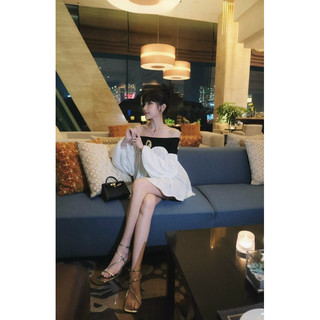 👚 SET ÁO TRỄ VAI PHỐI ĐÍNH CHARM + CHÂN VÁY