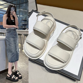 Xăng đan 2 quai đế dày 5cm thời trang mùa hè cho nữ mới 2024