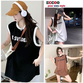 Áo thun 3 lỗ thể thao phối viền dáng rộng oversize, Áo tanktop thời trang unisex 3 màu siêu hot - ECCOO