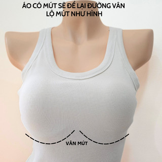 CÓ MÚT Áo ba lỗ thun gân dày dặn croptop phom dài basic BS79