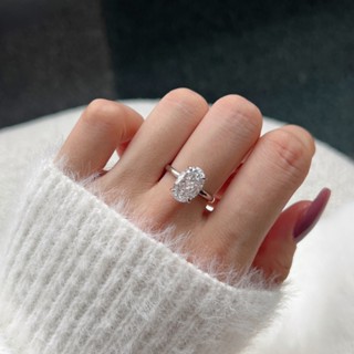 Nhẫn kim cương Moissanite, nhẫn cầu hôn 8 ly kiểm định GRA Kann Jewelry FY-140