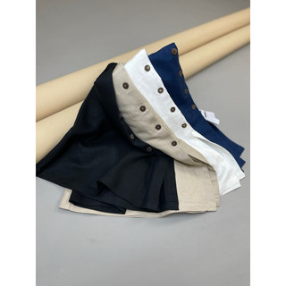 Chân váy linen khuy