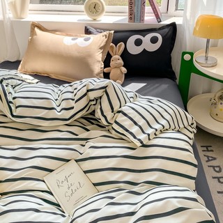 Bộ chăn ga gối cotton poly 4 món vỏ chăn ga 2 vỏ gối hàng nhập khẩu