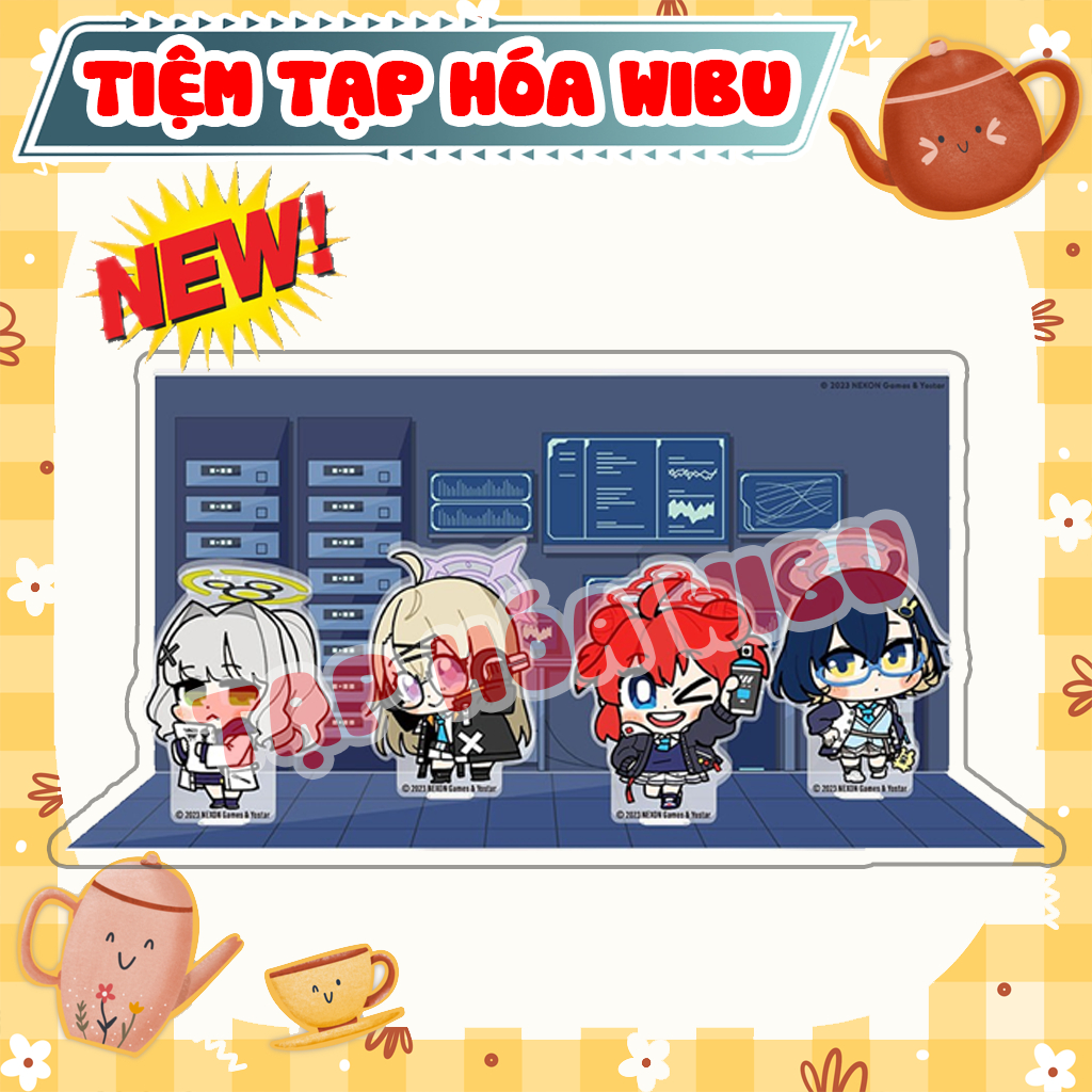 Mô hình Tượng Standee Acrylic Blue Archive Miyako Saki Toki Arisu Swimsuit Anime Manga Chibi Cute Qu