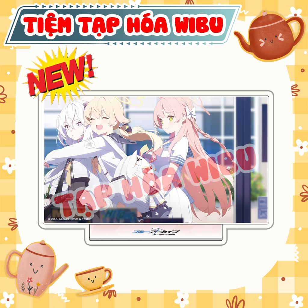 Mô hình Tượng Standee Acrylic Blue Archive Miyako Saki Toki Arisu Swimsuit Anime Manga Chibi Cute Qu