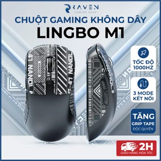 Chuột Gaming Bluetooth LingBo M1, Chuột máy tính không dây PAW3325 3 chế độ Tặng Grip Tape có App