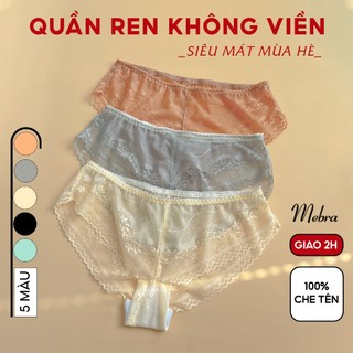 combo 5 quần lót và 3 Quần lót ren hemlưới hoạ tiết hoa co giãn siêu tốt không lộ vân viền mát lạnh mùa hè có size Mebra