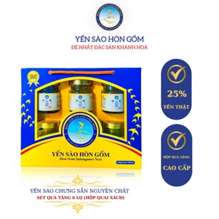 [Set QT 6 Hũ] Tổ Yến Chưng Đông Trùng Hạ Thảo - Yến Sào Hòn Gốm Chính Hiệu Khánh Hoà - HGK NEST