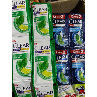 DẦU GỘI CLEAR BẠC HÀ.dây 10gói lớn (hàng chính hãng)