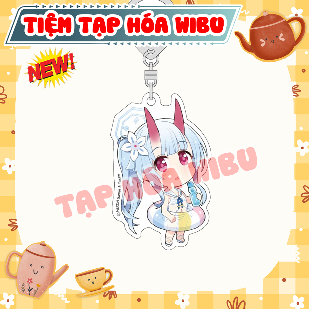 Móc Khóa Keychain Key Ring Acrylic Blue Archive Miyako Saki Toki Arisu Swimsuit Anime Manga Chibi Cu