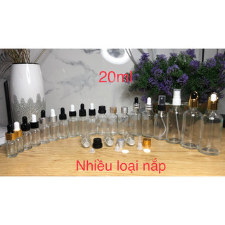 Chai 20ml trong đựng serum mỹ phẩm tinh dầu