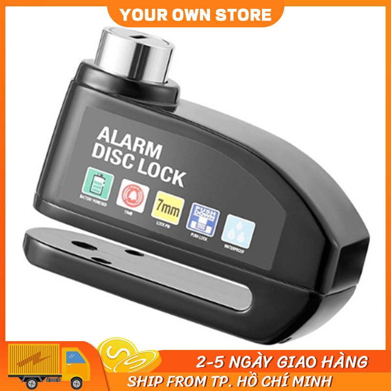 khoá xe đạp，khoá xe máy，Ổ Khoá Phanh Đĩa Xe Máy Báo Động Có Còi Hú Chống Trộm Alarm Disc Lock Chống
