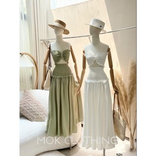Đầm Maxi đũi xước moking có lót quần đi biển cực xinh