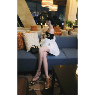 👚 SET ÁO TRỄ VAI PHỐI ĐÍNH CHARM + CHÂN VÁY