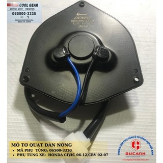 Mô tơ quạt dàn nóng honda civic 06-12, crv 02-07 mã phụ tùng 065000-3330 hàng denso xịn