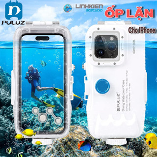 Ốp lặn PULUZ Chụp Ảnh Dưới Nước Cho iPhone 15 14 13 12 11 Pro Max/ Pro/ Plus  Ốp  40M/130ft Chống Nước Bảo vệ Điện Thoại