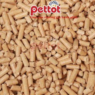  1 kg Gỗ nén thông vàng  lót chuồng cao cấp siêu thấm hút gỗ nén vàng cao cấp Hàng loại 1 - Pettot 
