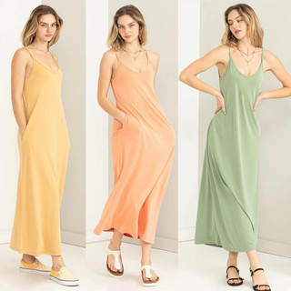 Đầm maxi 2 dây DOUBLE xuất xịn bigsize
