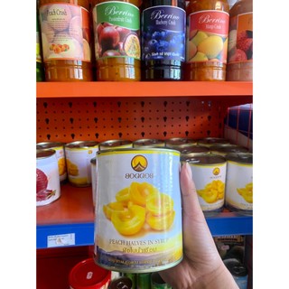 Đào ngâm nguyên chất Thái BODDOB HỘP TO 820g