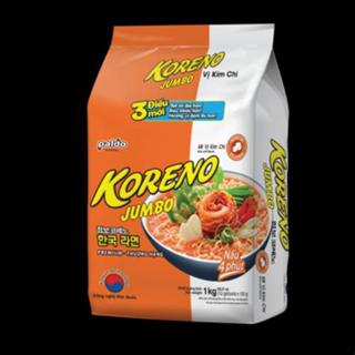 Mì KORENO JUMBO Mì Vị Kim Chi,Bò cay (1 Bịch 10 Gói) chuyên nấu mỳ cay