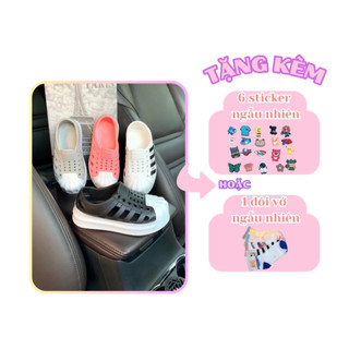 Size 26-43[MỖI MÀU CÓ K-THƯỚC LÒNG KHÁC NHAU] Giày nhựa đục lỗ đi mưa, chất eva mềm nhẹ, co giãn thoải mái, đế chống tr