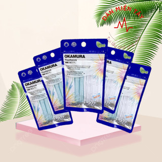 OKAMURA_ Combo 5 Gói Tăm Nhựa cao cấp Okamura Nhật Bản (gói 120 cây)