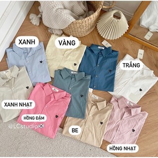 [MTM STORE] SƠMI TRƠN THÊU TIM