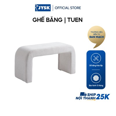 Ghế băng | JYSK Tuen | vải polyester | vàng cát | R90xS35xC45cm