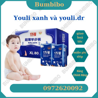 (HCM) Tã/Bỉm Dr.youli / Youli xanh Dán/Quần szie S54/M46/L42/XL40/XXL36/XXXXL34