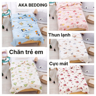 Chăn hè trẻ em thun lạnh cực mát dùng bốn mùa 110x140cm siều mềm các màu cực dễ thương mang đi học