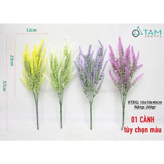Cành hoa lavender giả phủ bụi [Vintage - Dài 37cm] CANHHOA-05 TTTM